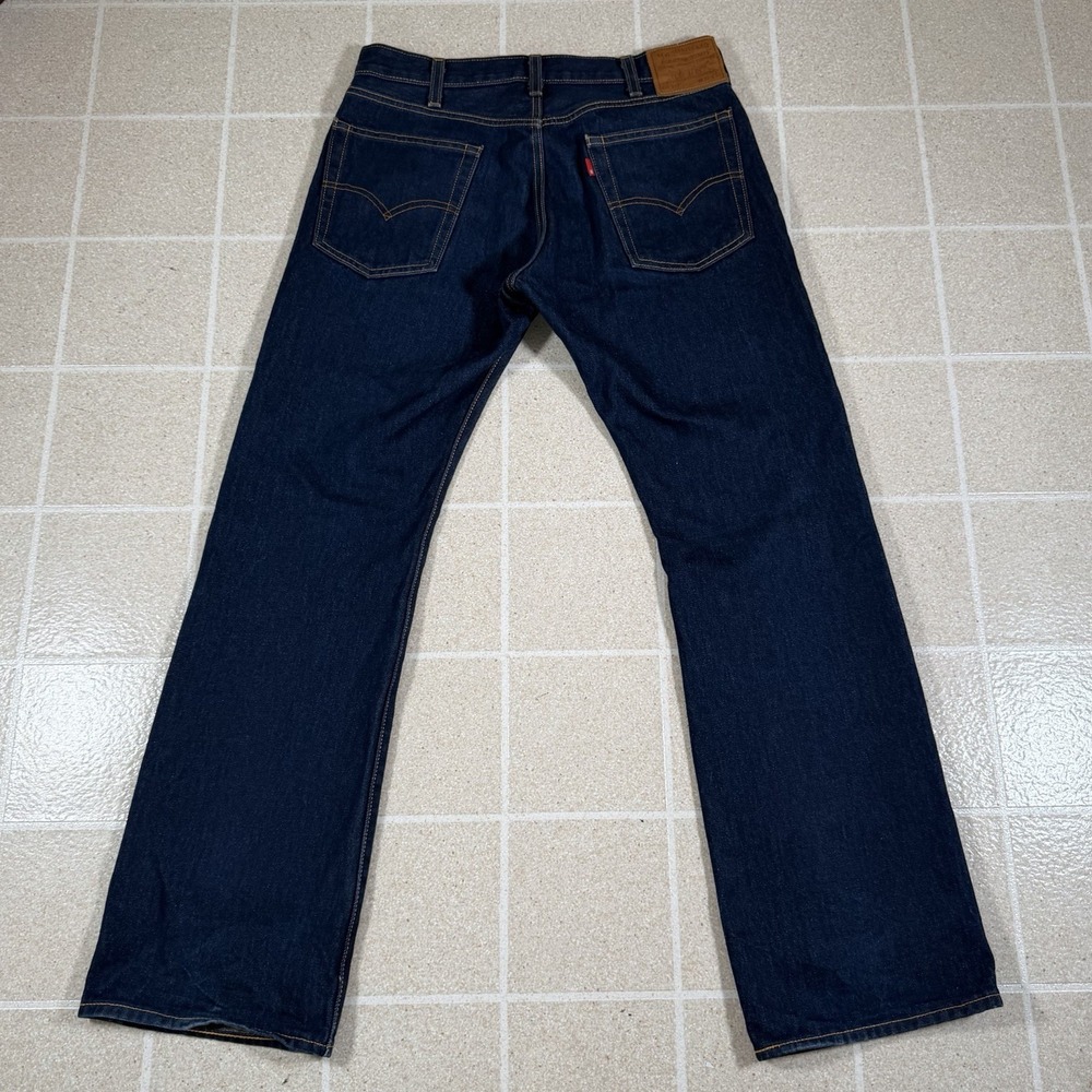 Levi's Premium 517 Boot Cut Jeans Men's 32x32 Dark Blue Demin Cowboy Western